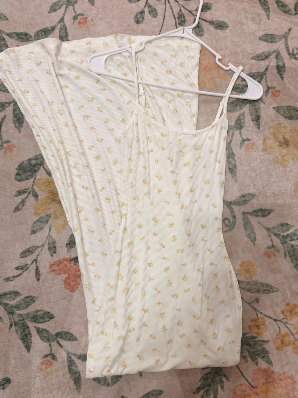 NWT Limited Edition Yellow Floral Soft Lounge Slip Dress - Picture 3 of 4